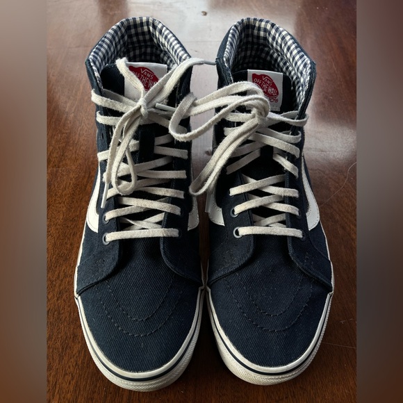 Vans Shoes - Van’s Sk8-Hi Shoes - Navy plaid - Men’s 8.5/ Women’s 10